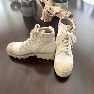 Cream Ankle Boots